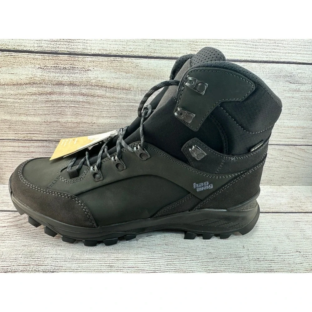 Hanwag Banks GTX Hiking Boot Mens Size 12 Asphalt/Asphalt Lace Up Waterproof